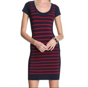 French connection red and navy body con dress size 4